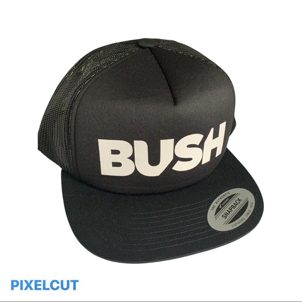 BUSH Mesh logo Baseball hat trucker cap black brand New